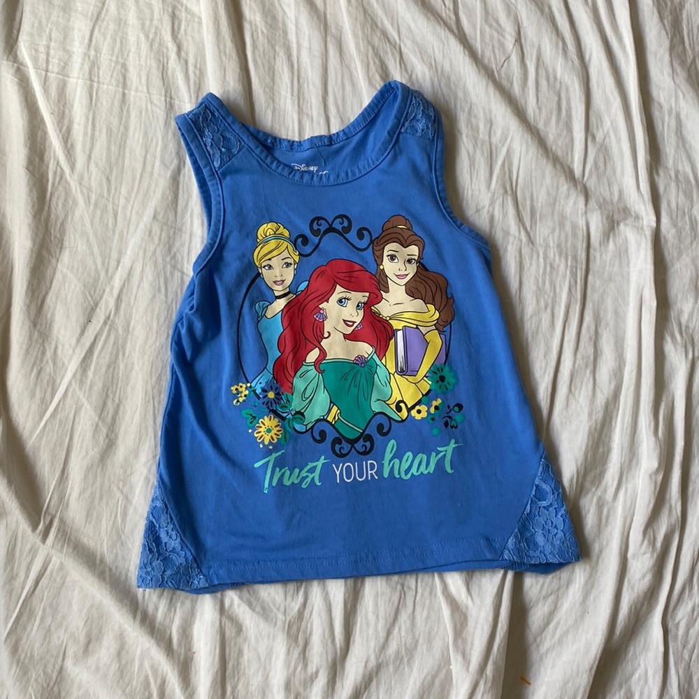 Blue Disney Princess tank top (6X)